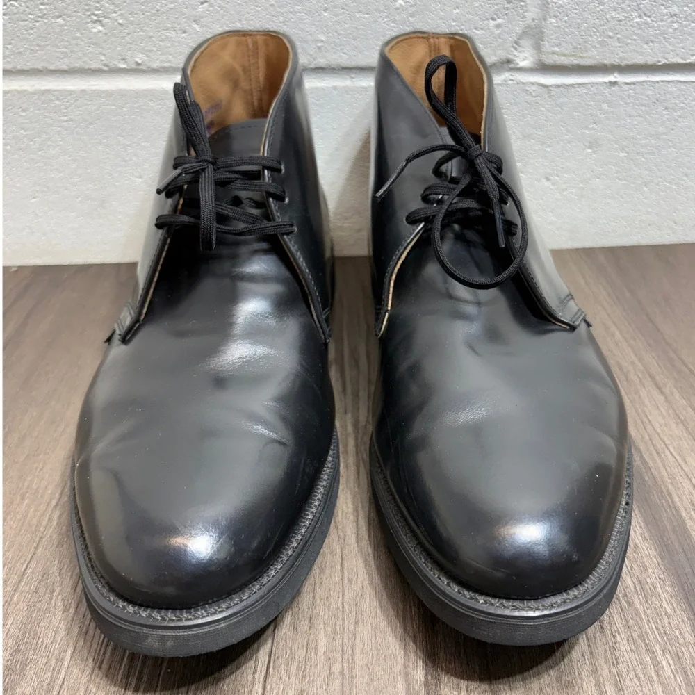 USPS SR/USA Chukka Boots Mens 12 EE Black Leather Postal Shoes Made in USA